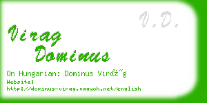 virag dominus business card